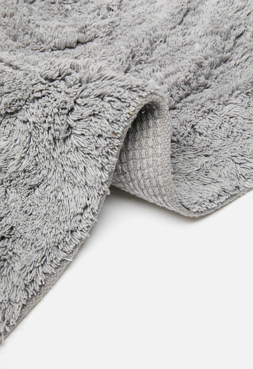 Bathroom Solutions - Swirl tufted bathmat - grey