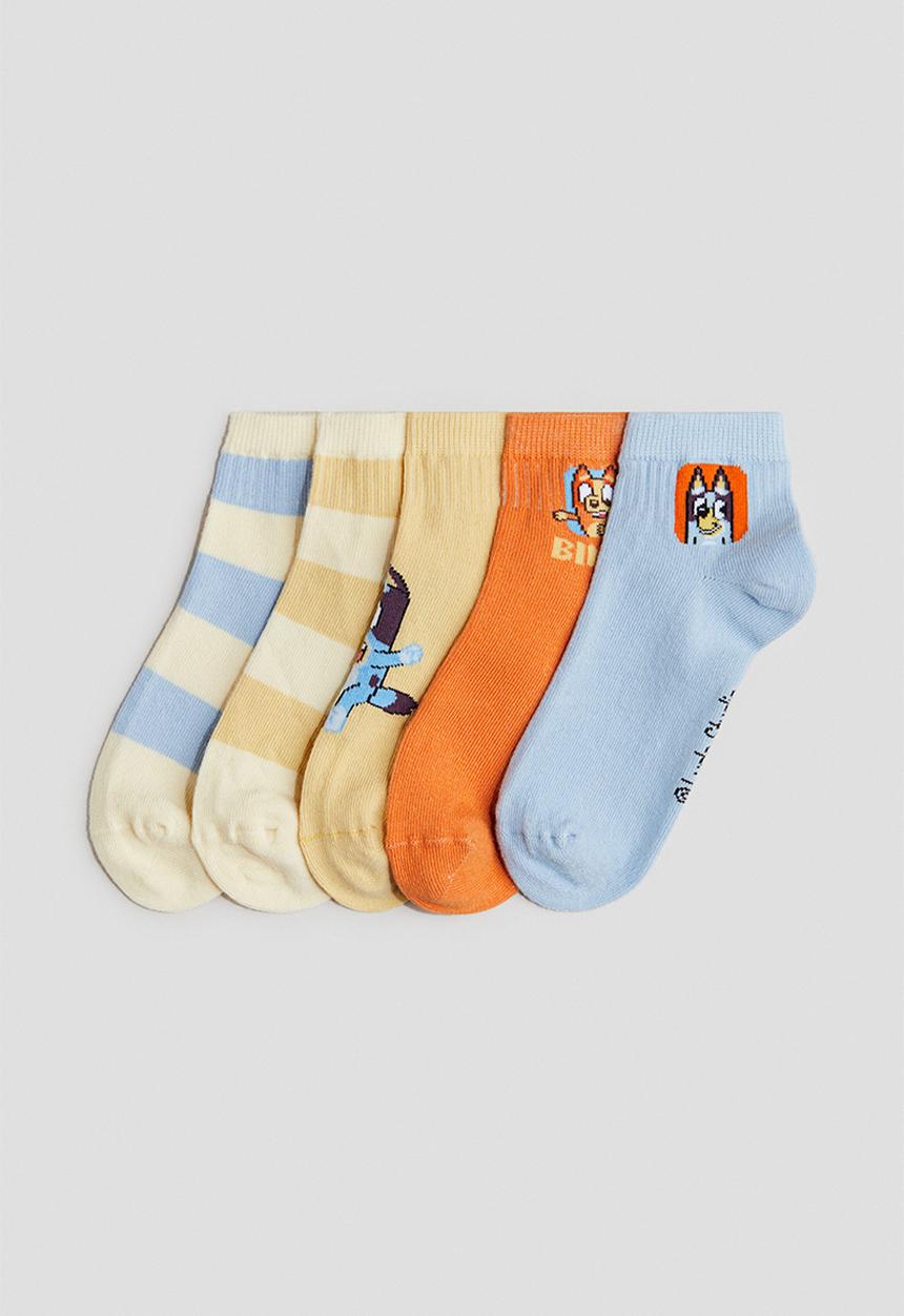 H&M - 5 pack ankle socks - blue bluey