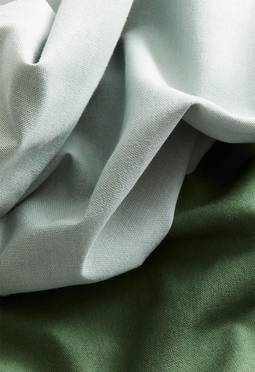 H&M - 2 pack cotton canvas cushion covers - green & dusty green