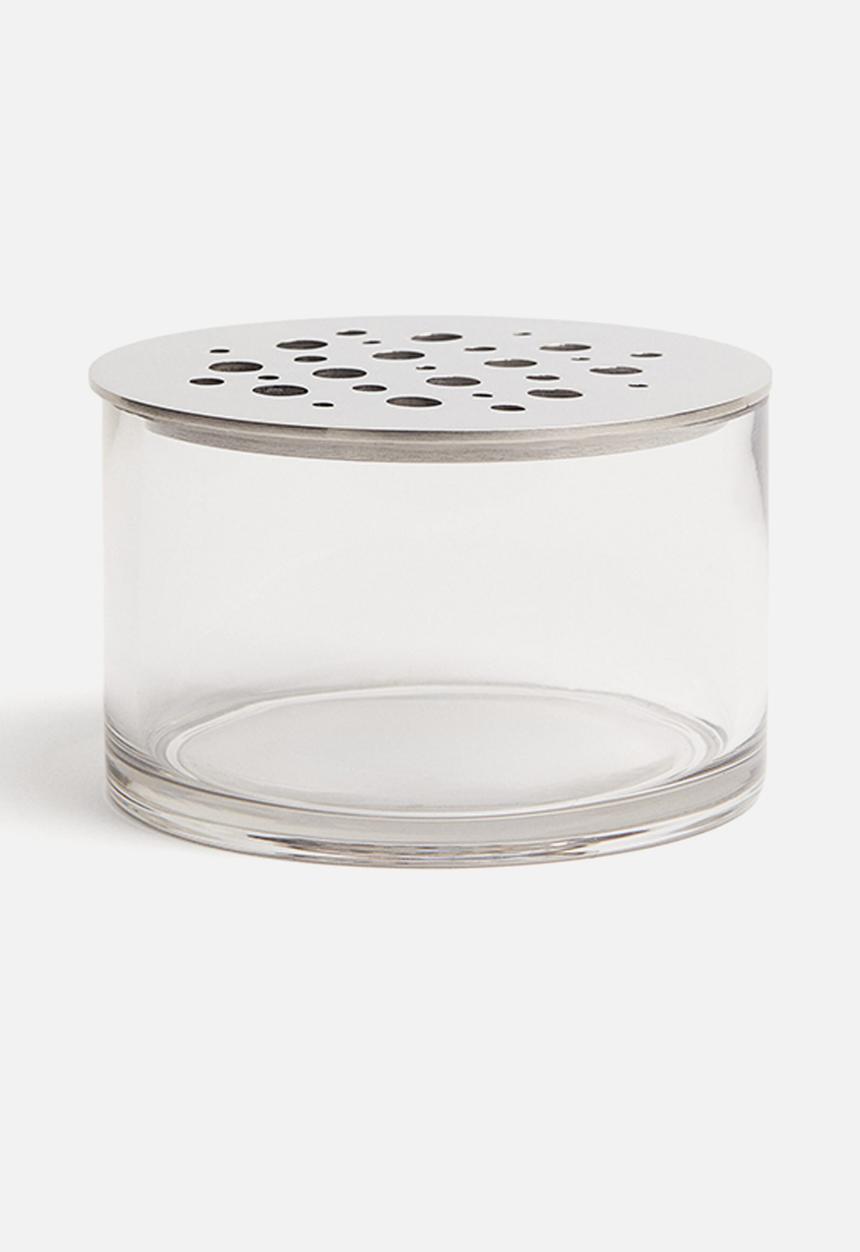 H&M - Glass ikebana vase - silver-coloured