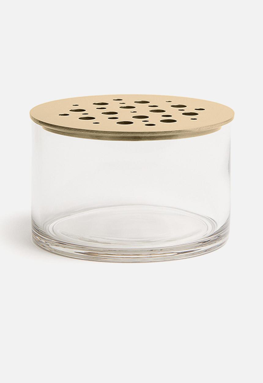 H&M - Glass ikebana vase - gold-coloured