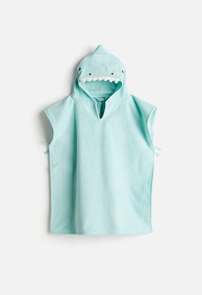 H&M - Poncho towel - light blue shark