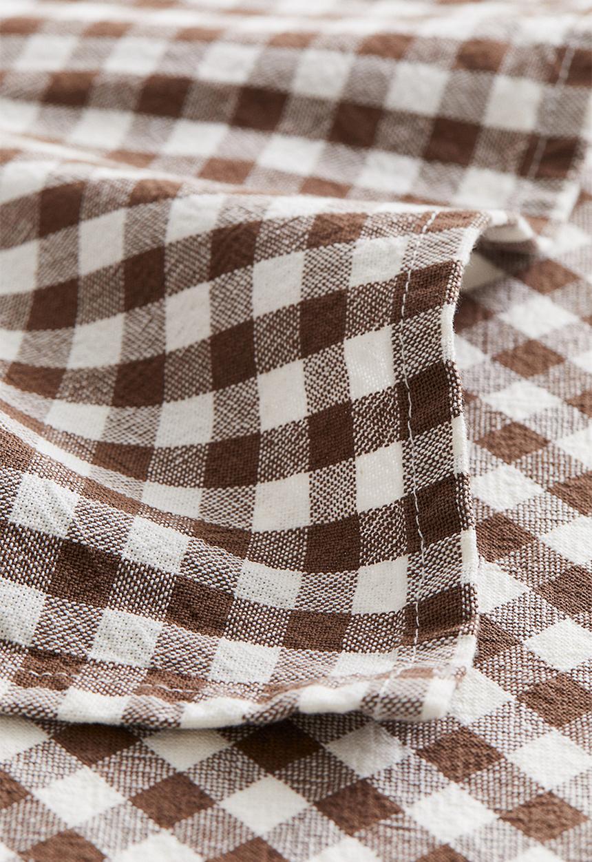 H&M - 2 pack napkins - dark brown gingham check
