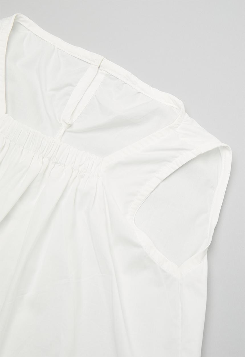 Pop Candy - Elasticated front neck top with wide leg pants - white/stripes