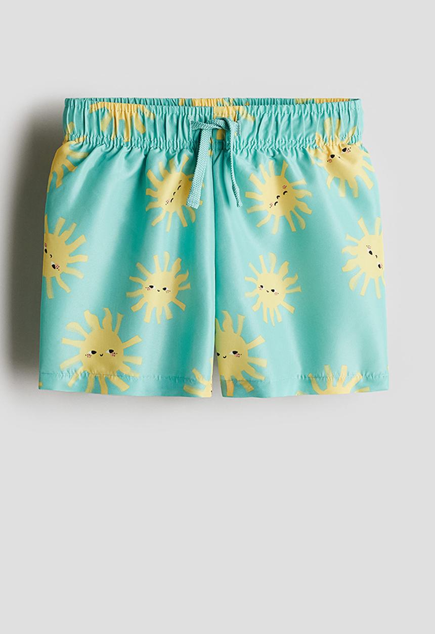 H&M - Printed swim shorts - turquoise/suns
