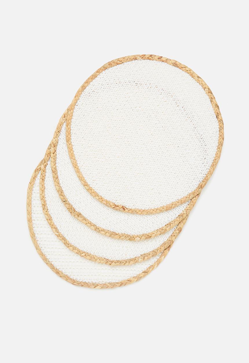 Excellent Houseware - Laroy placemat set of 4 - white