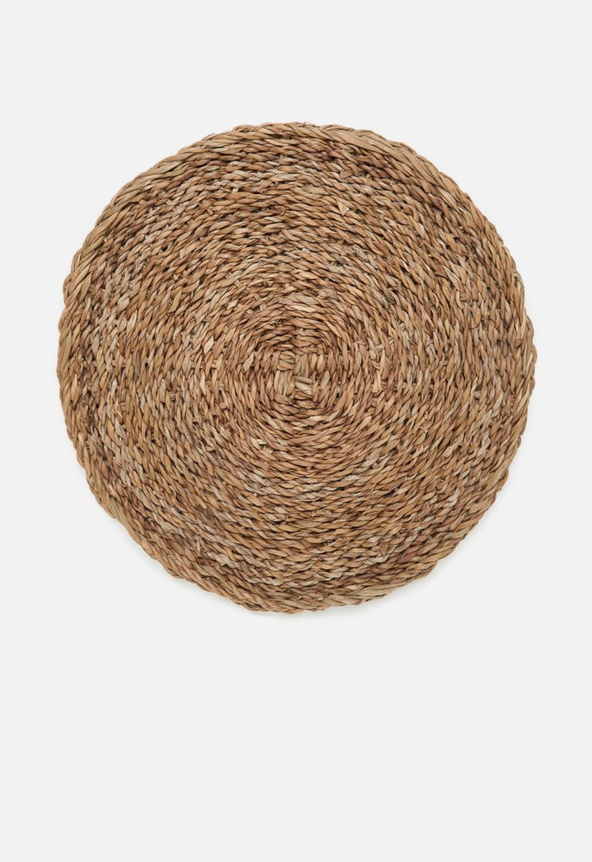 Excellent Houseware - Seagrass round placemat set of 4 - natural