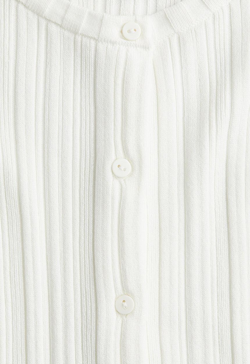 H&M - Rib-knit cardigan - white