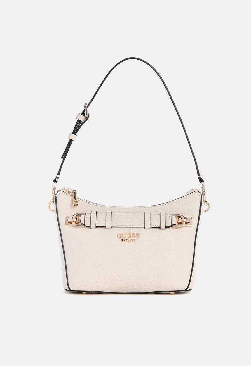 GUESS - Gregoria top zip shoulder bag - beige