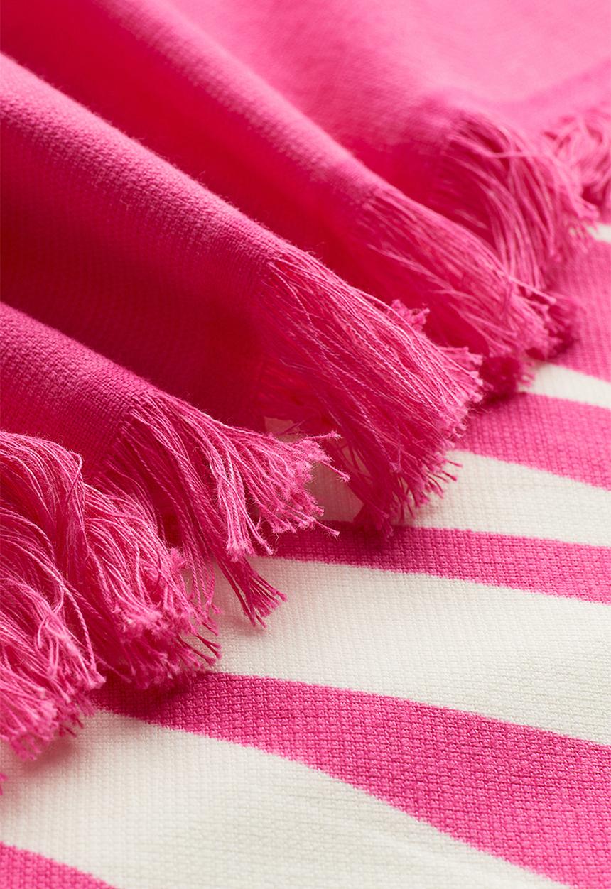 H&M - Fringed beach towel - hot pink/patterned
