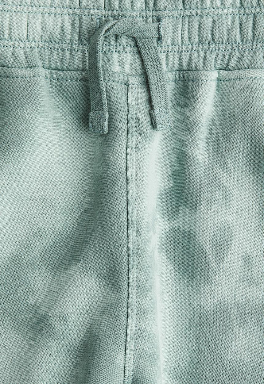 H&M - Printed sweatshirt shorts - green tie-dye