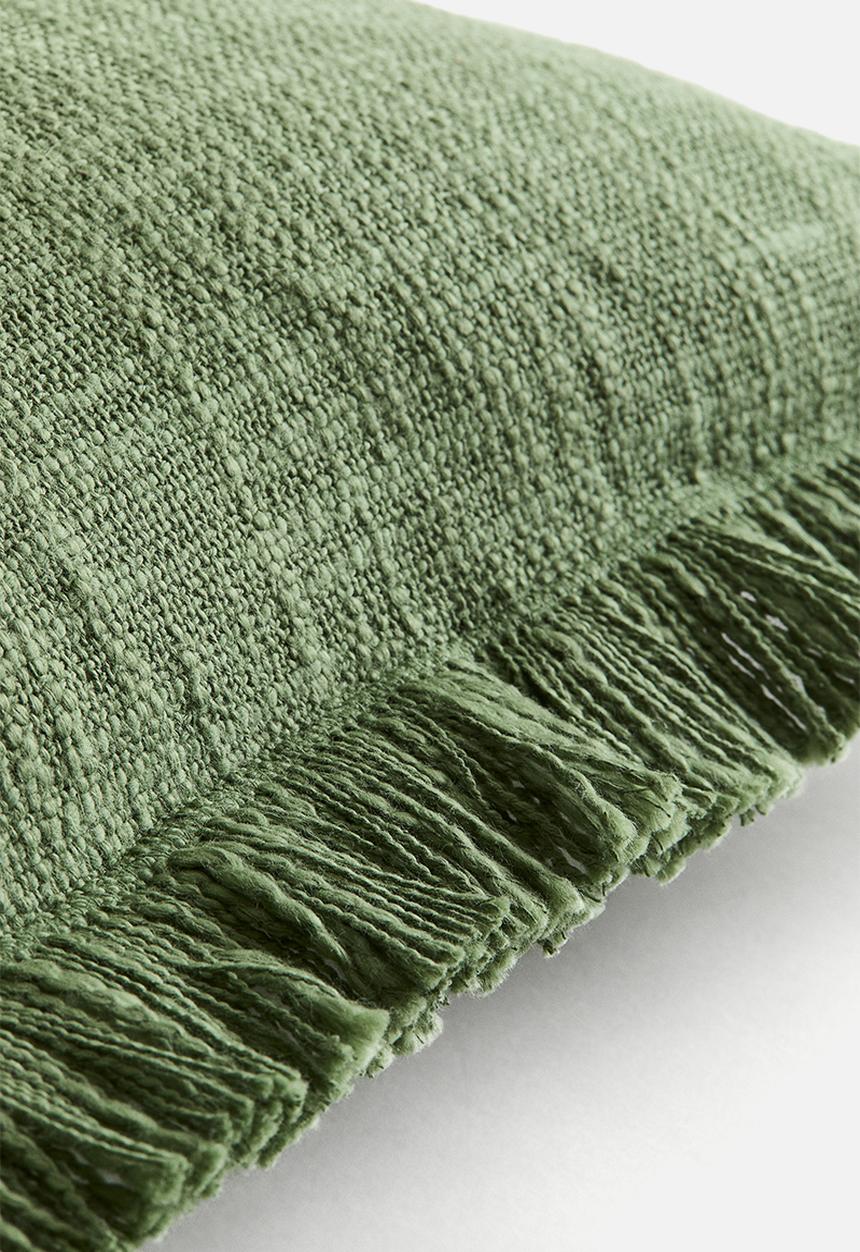 H&M - Slub weave cushion cover - dusty green