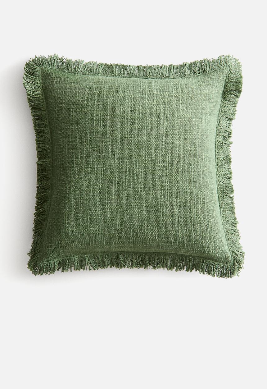 H&M - Slub weave cushion cover - dusty green