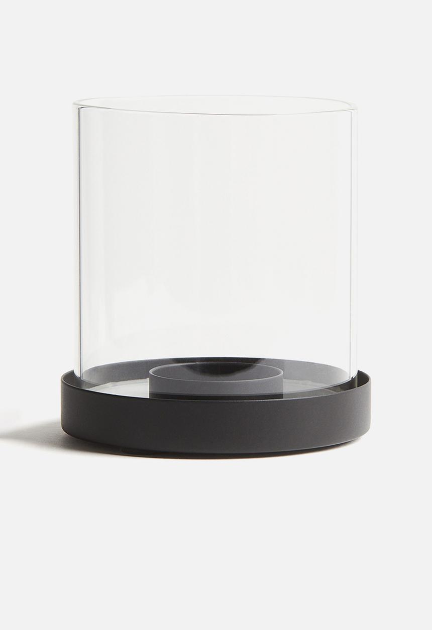 H&M - Glass tealight holder - black