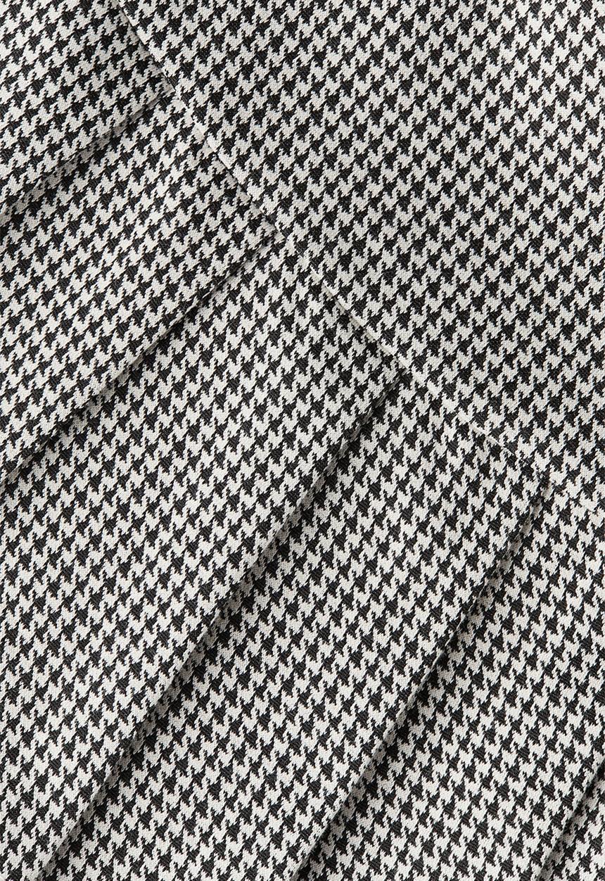 H&M - Pleated skirt - beige/dogtooth-patterned 