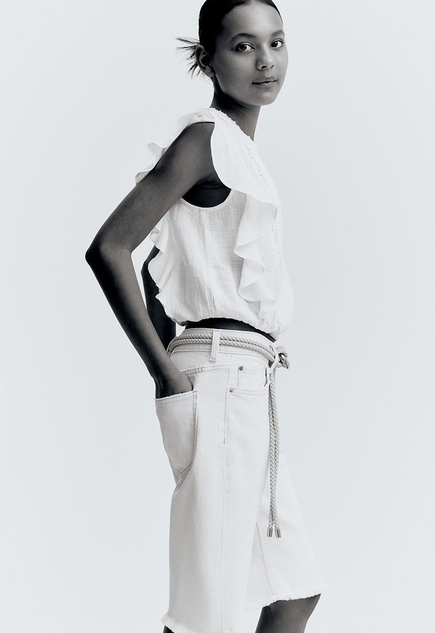 H&M - Denim shorts - white
