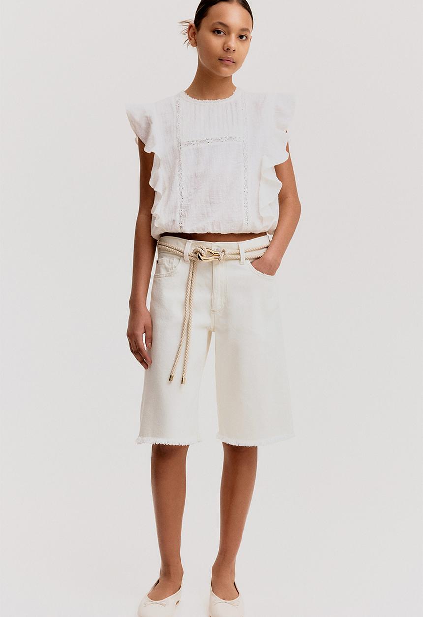 H&M - Denim shorts - white