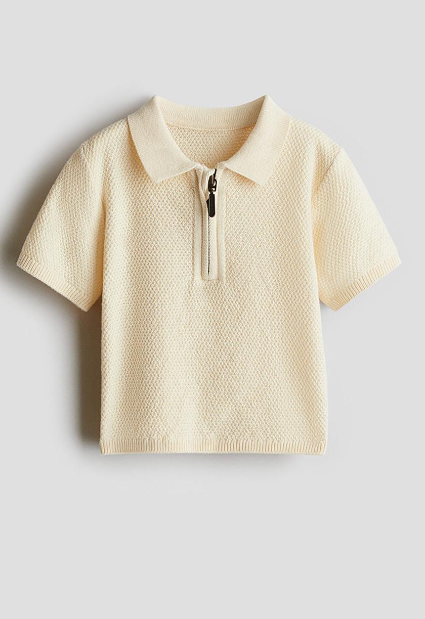 H&M - Zip-top polo shirt - beige