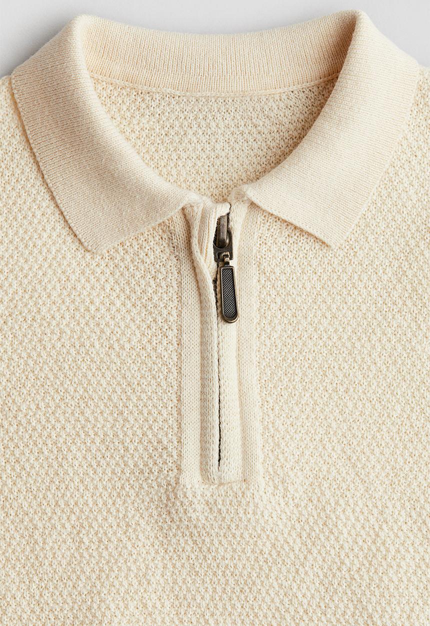 H&M - Zip-top polo shirt - beige