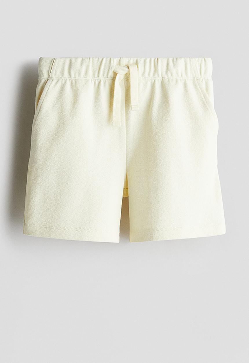 H&M - Textured jersey shorts - light yellow