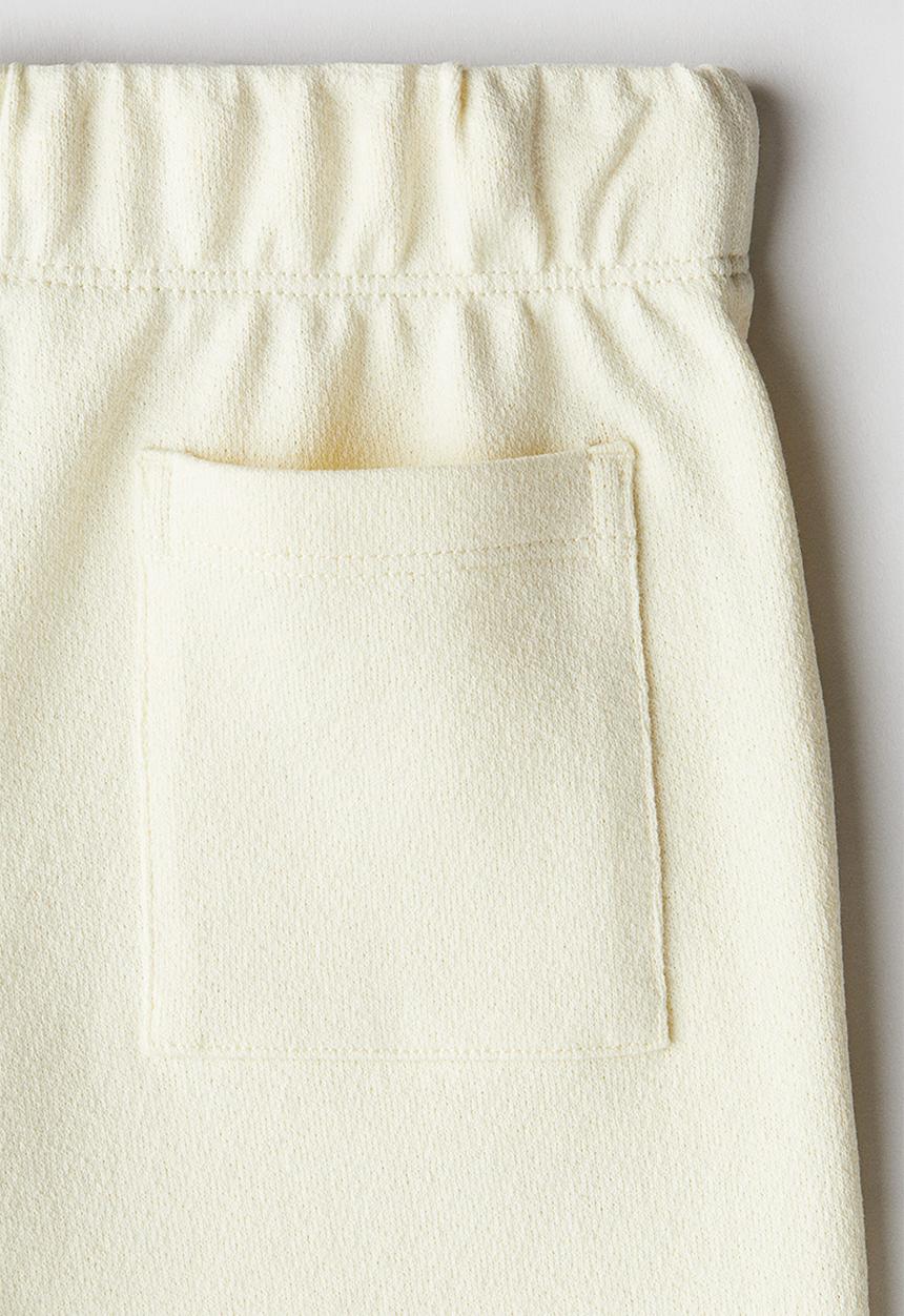 H&M - Textured jersey shorts - light yellow