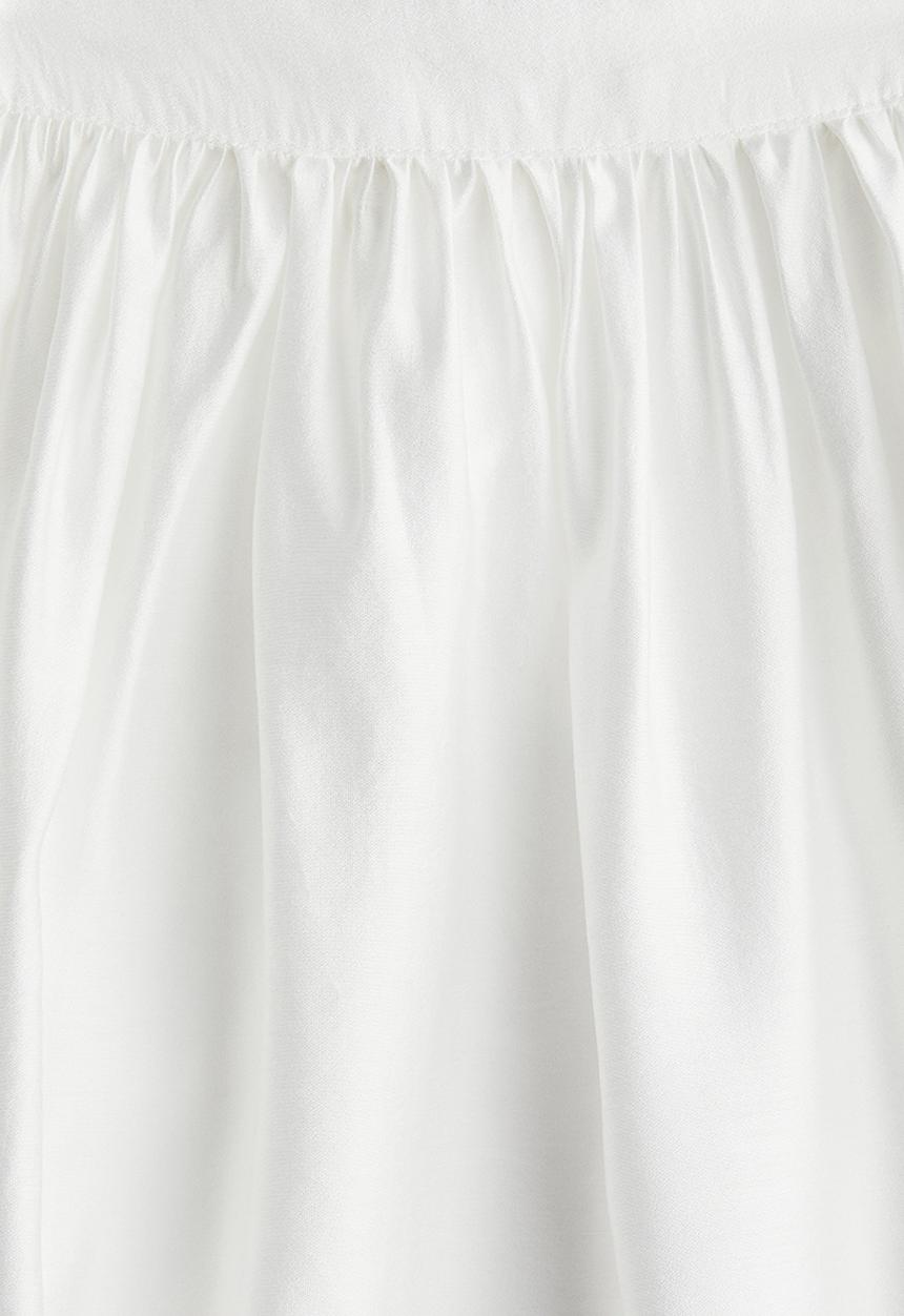 H&M - Balloon-sleeved blouse - white