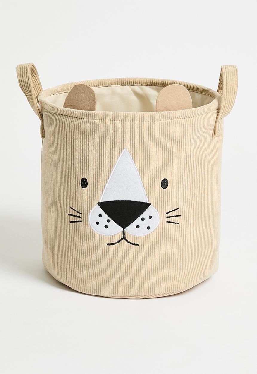 H&S - Lion storage basket set of 2 - Natural