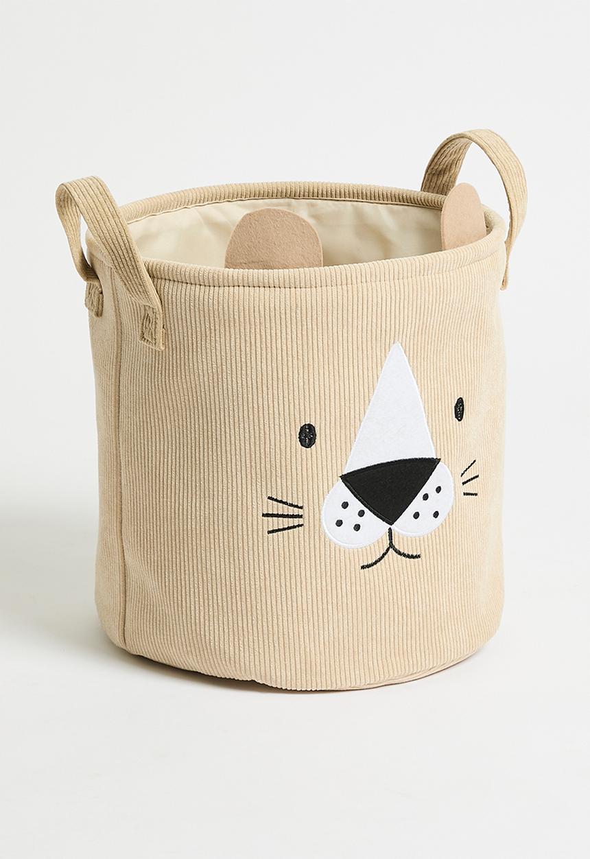 H&S - Lion storage basket set of 2 - Natural