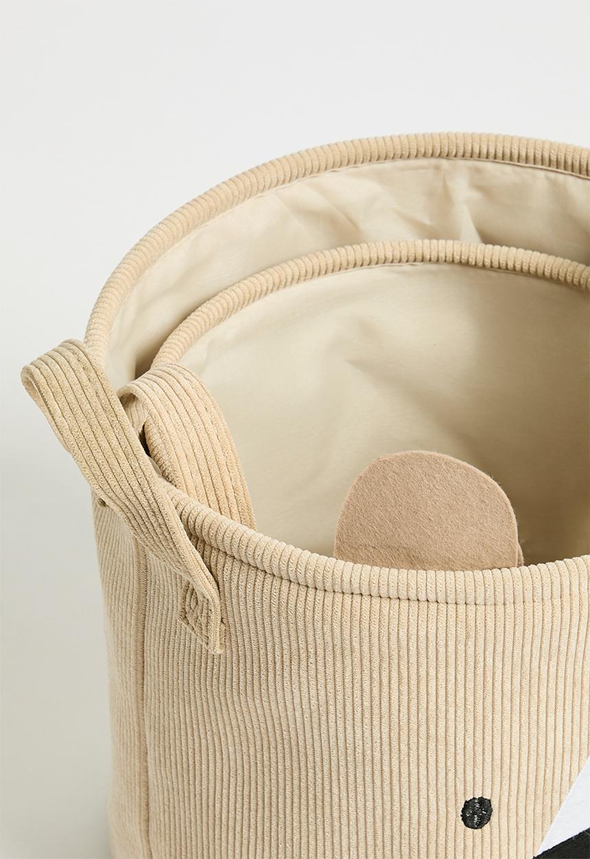 H&S - Lion storage basket set of 2 - Natural