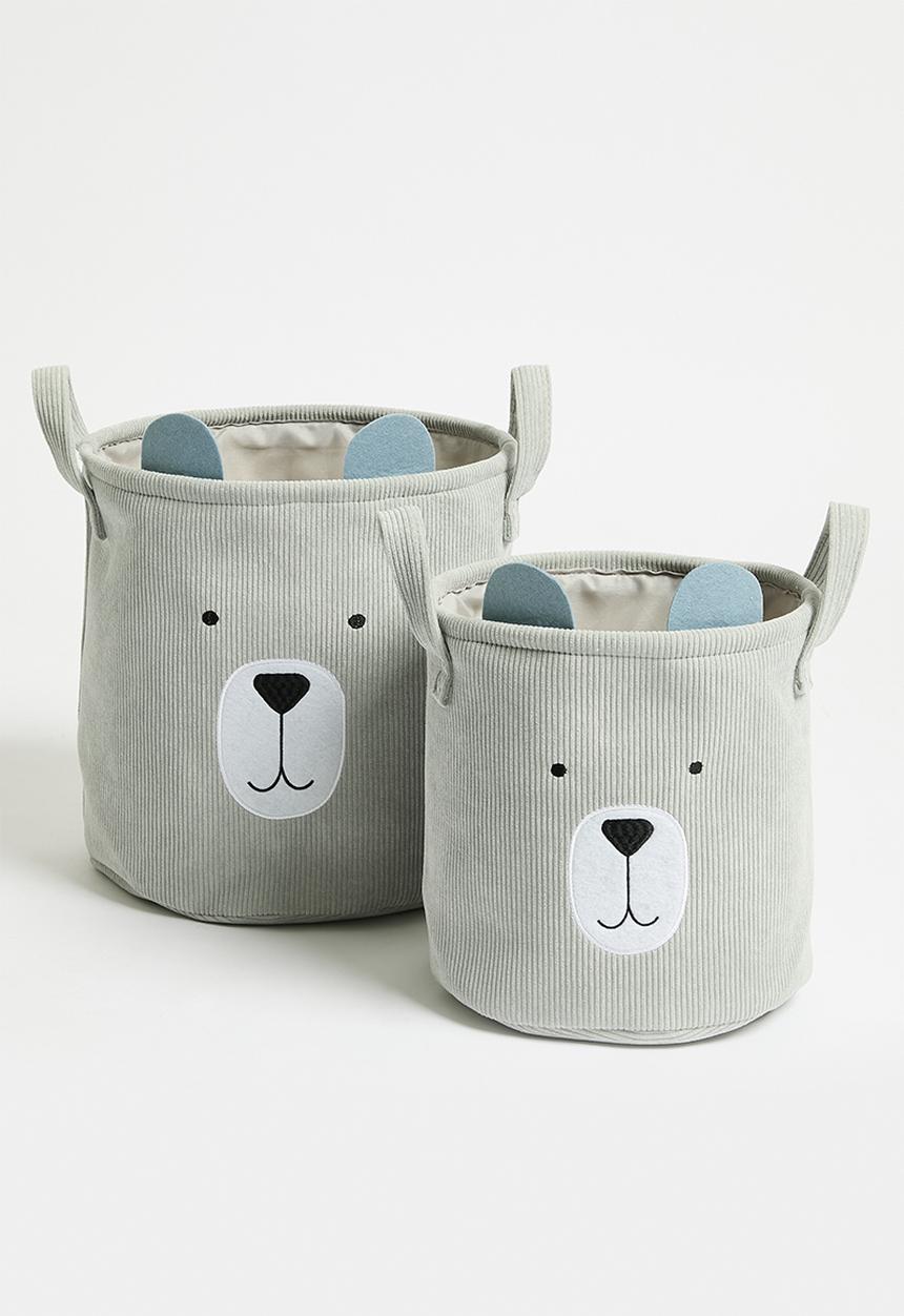 H&S - Koala storage basket set of 2 - Grey