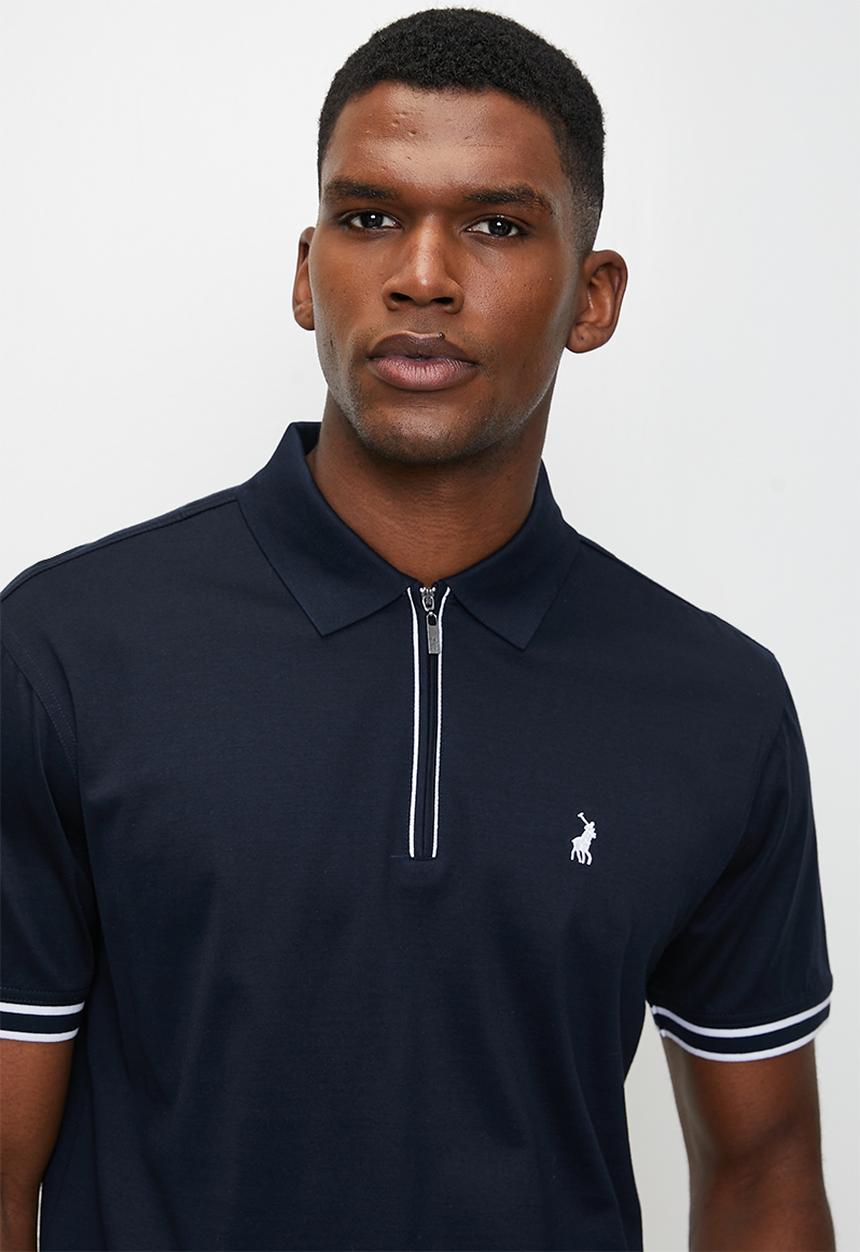 POLO - Tony Zip  Dm 1/4 Zip Golfer - Navy