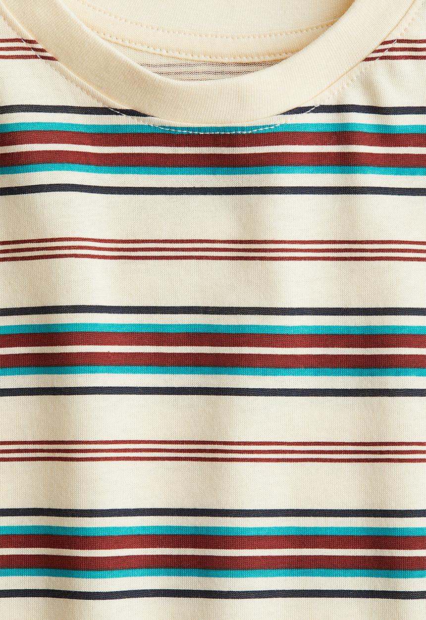 H&M - Printed T-shirt - light yellow/striped 