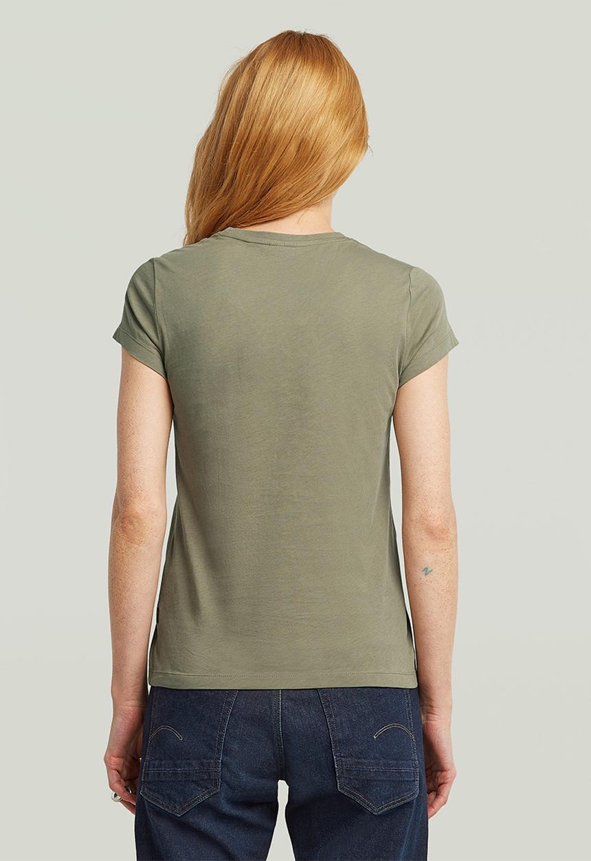 G-STAR - Eyben Slim V-Neck Top 2.0 Wmn - Shamrock