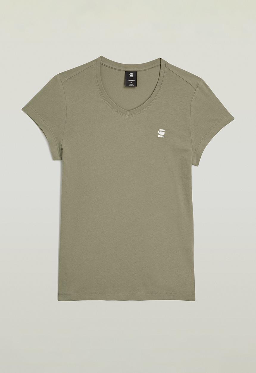 G-STAR - Eyben Slim V-Neck Top 2.0 Wmn - Shamrock