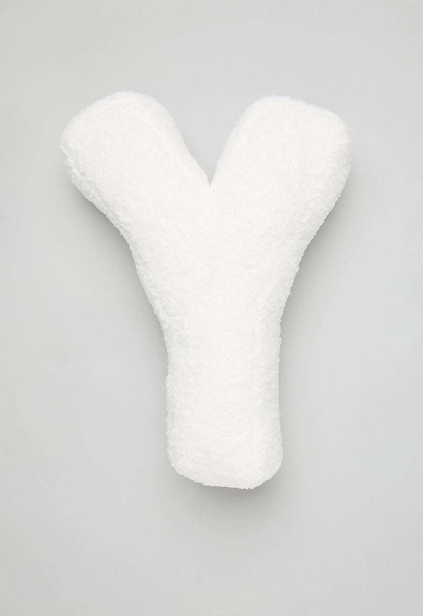 Pop Candy - Y plush pillow - white