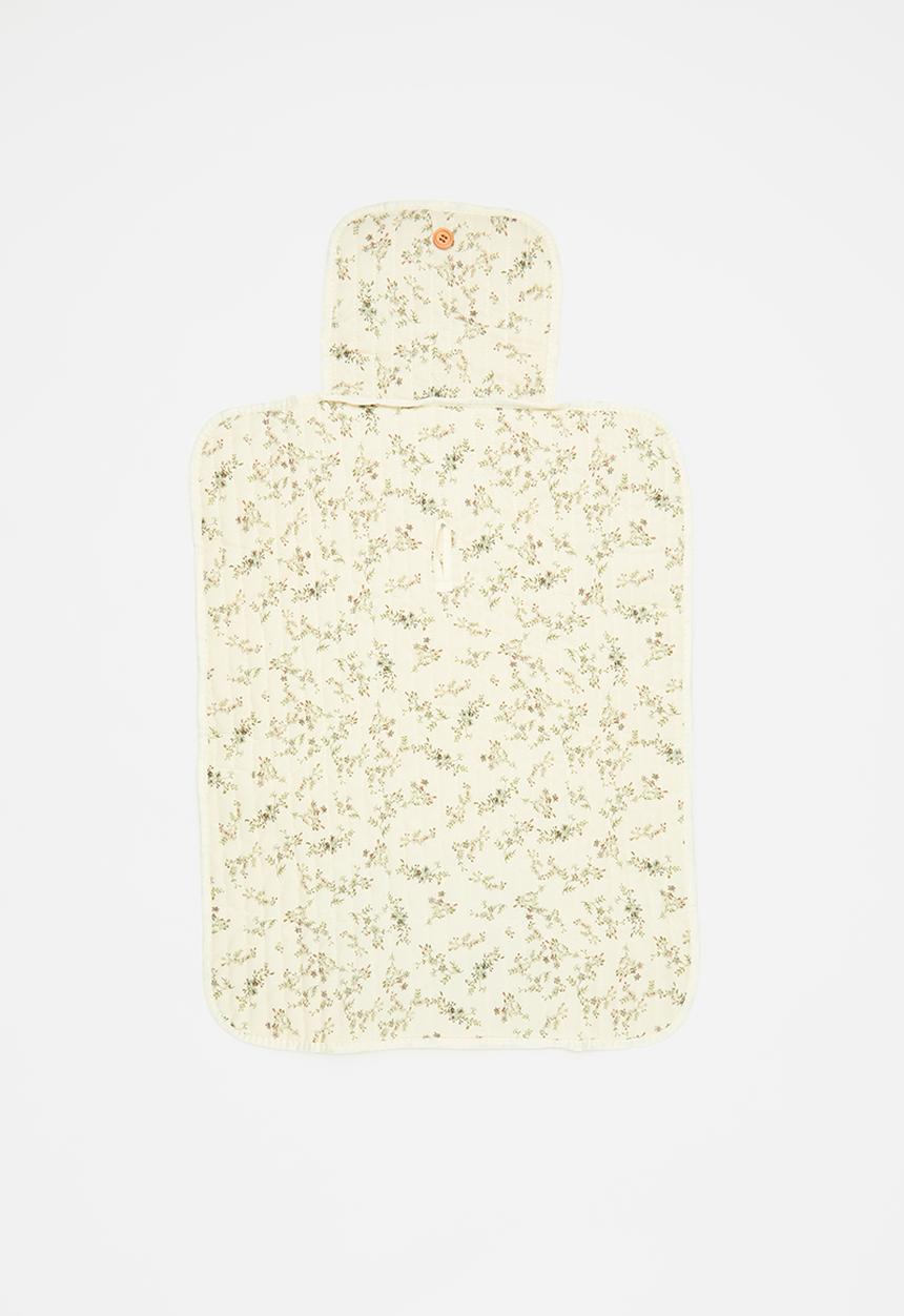 Pop Candy - Foldable nappy changing mat - ecru/floral
