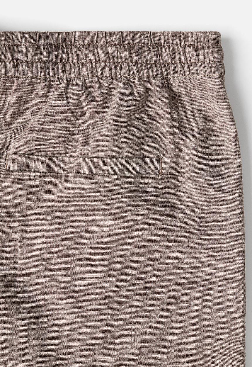 H&M - Regular fit linen-blend shorts - dark beige