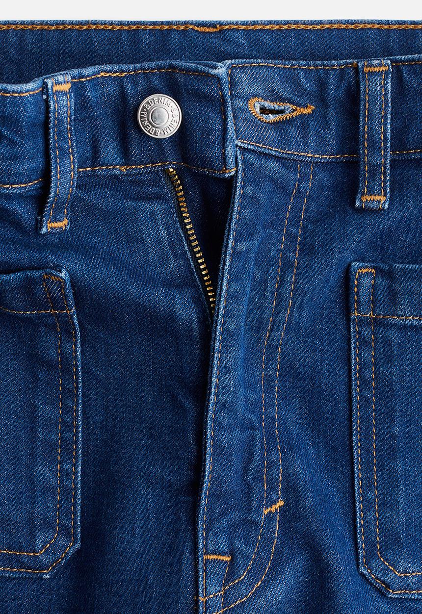 H&M - Flared ultra high jeans - dark denim blue