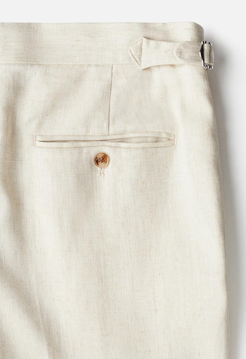 H&M - Regular fit linen-blend suit trousers - beige