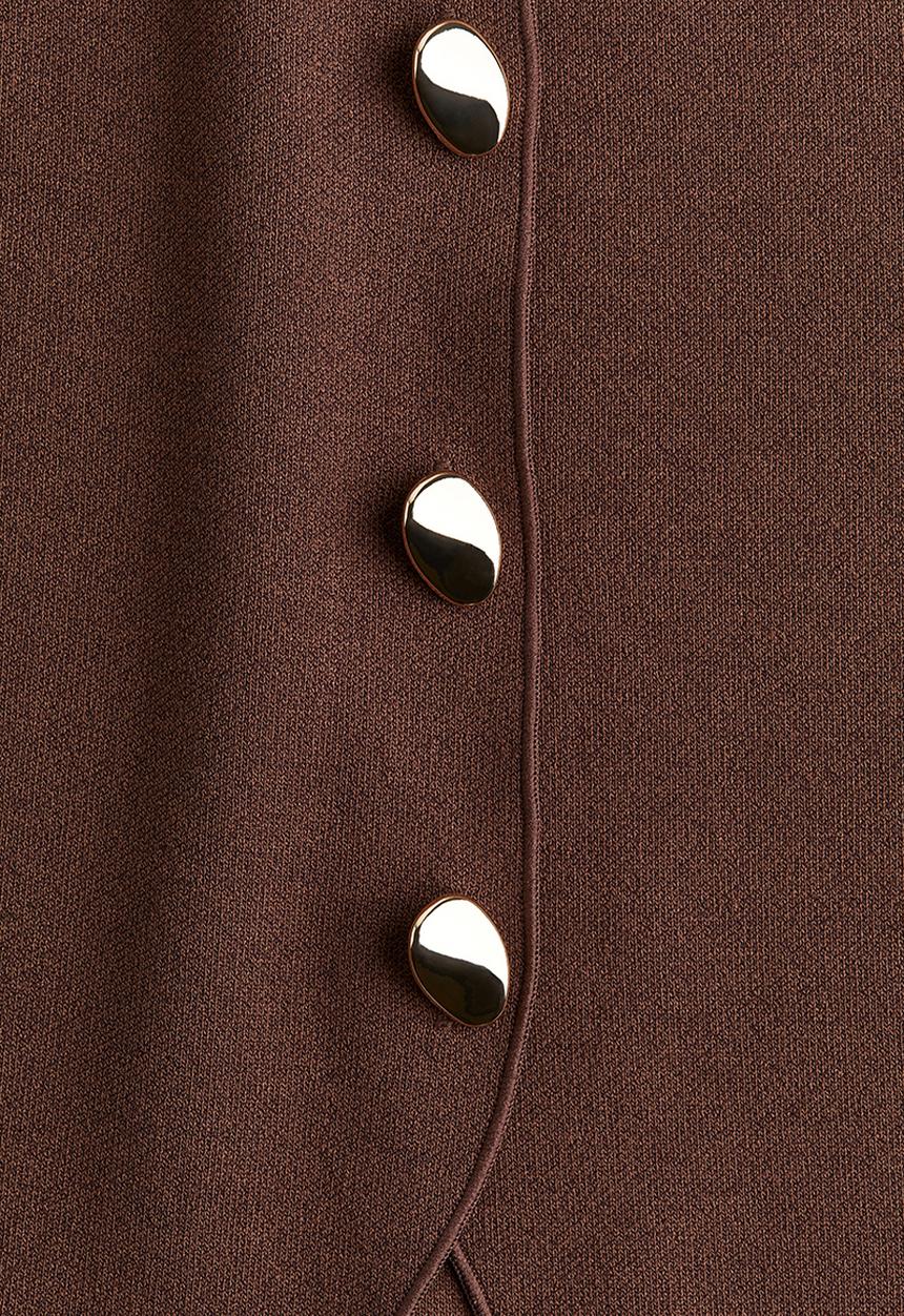 H&M - Jersey waistcoat - dark brown