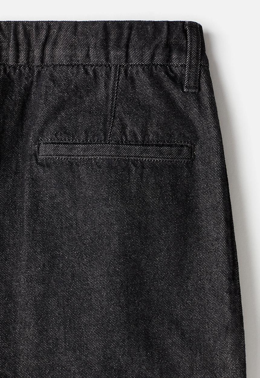 H&M - Relaxed fit denim trousers - black