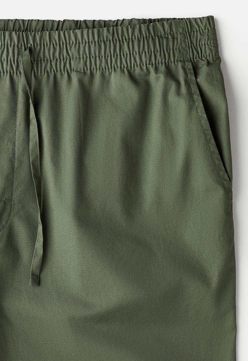 H&M - Relaxed fit poplin trousers - khaki green