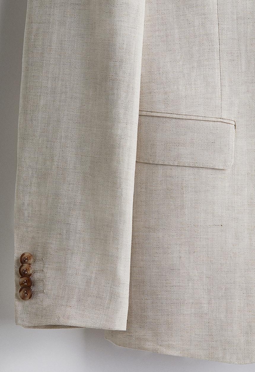 H&M - Regular fit linen-blend jacket - beige