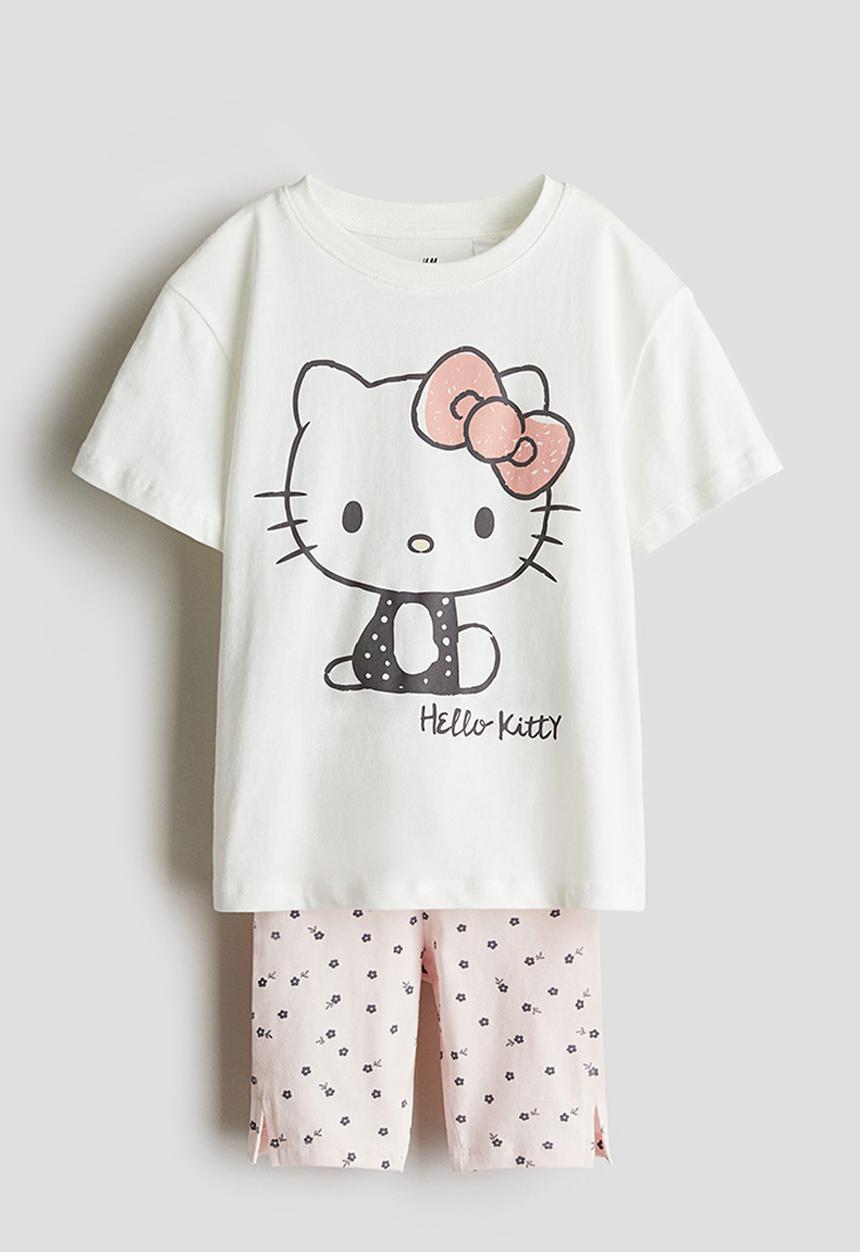 H&M - 2-Piece printed set - light pink/hello kitty