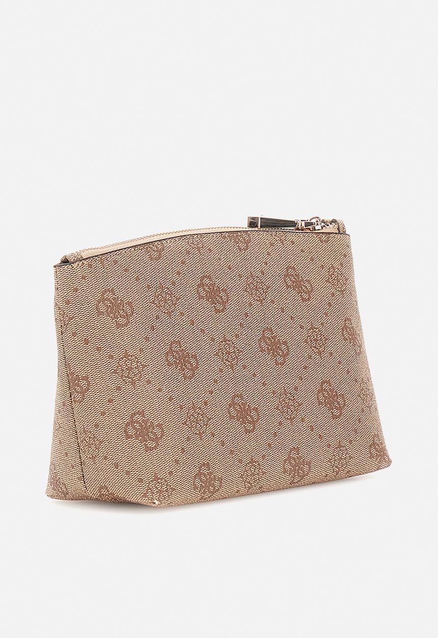 GUESS - SILIA LARGE TOP ZIP -  LATTE LOGO