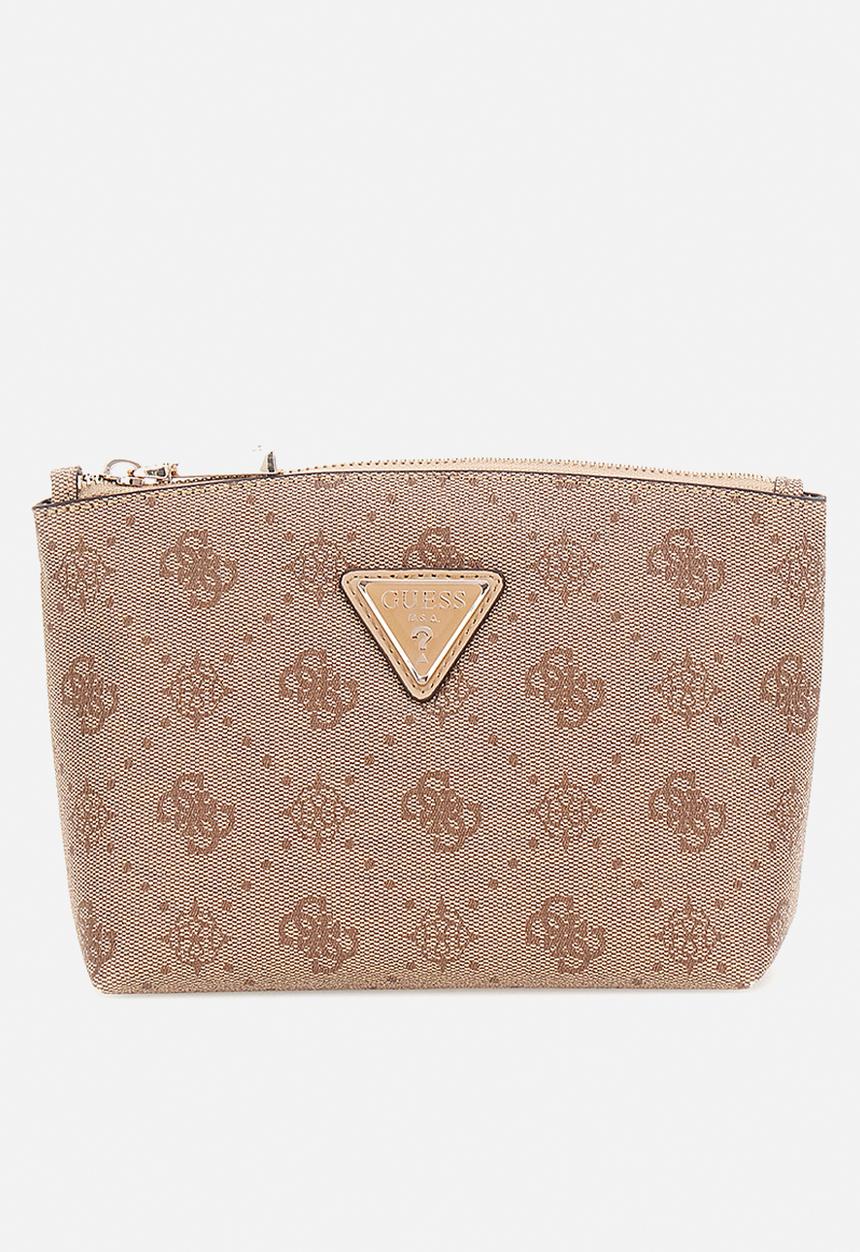GUESS - SILIA LARGE TOP ZIP -  LATTE LOGO