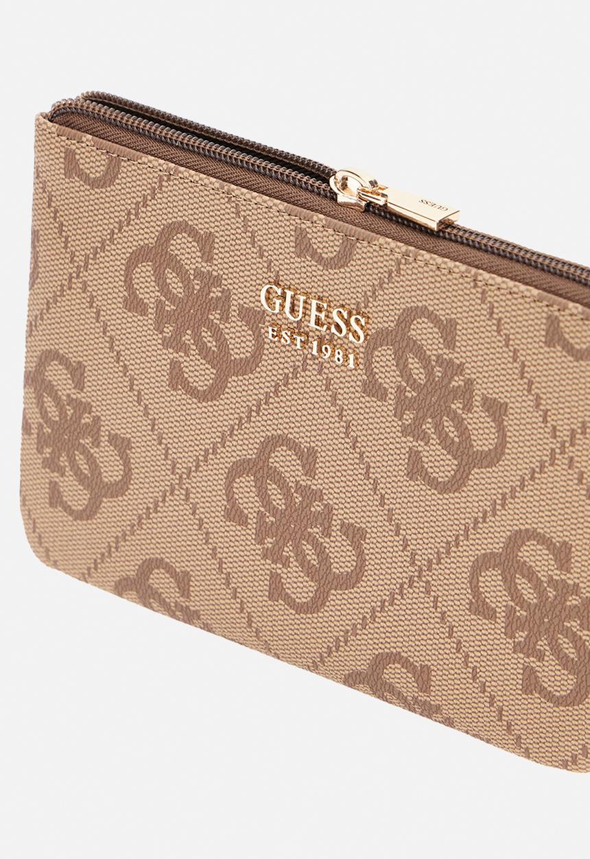 GUESS - BERTA JEWELRY ORG & PSSPRT PCH -  LATTE LOGO/BROWN