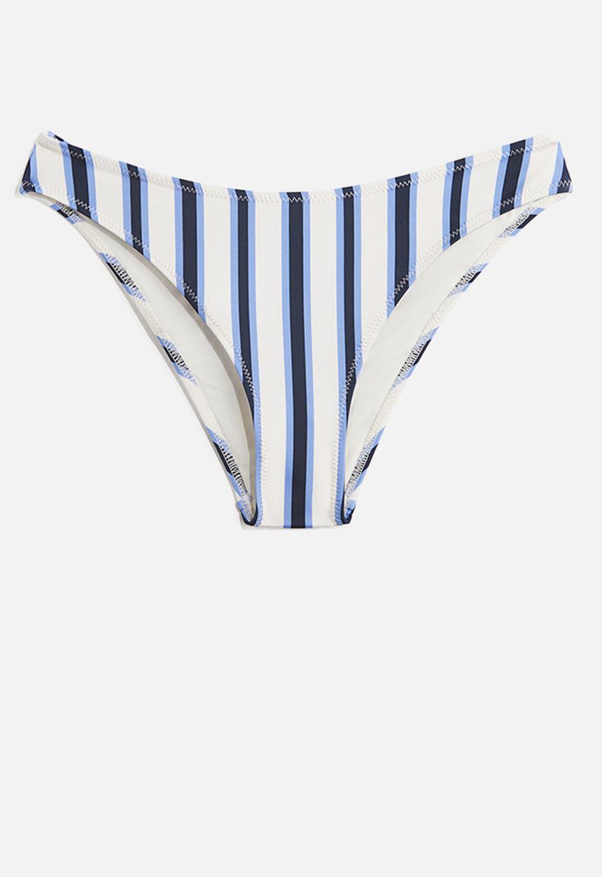 H&M - Cheeky bikini bottoms - white & blue striped