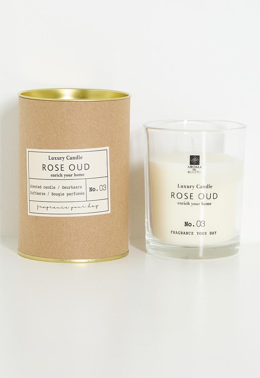 H&S - Glass Scented Candle - Rose Oud