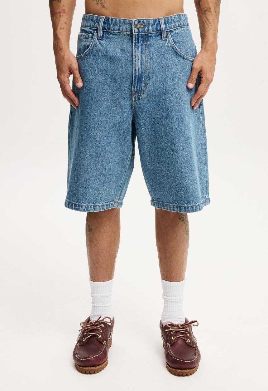 Cotton On - Baggy Denim Short - Boulevard Blue